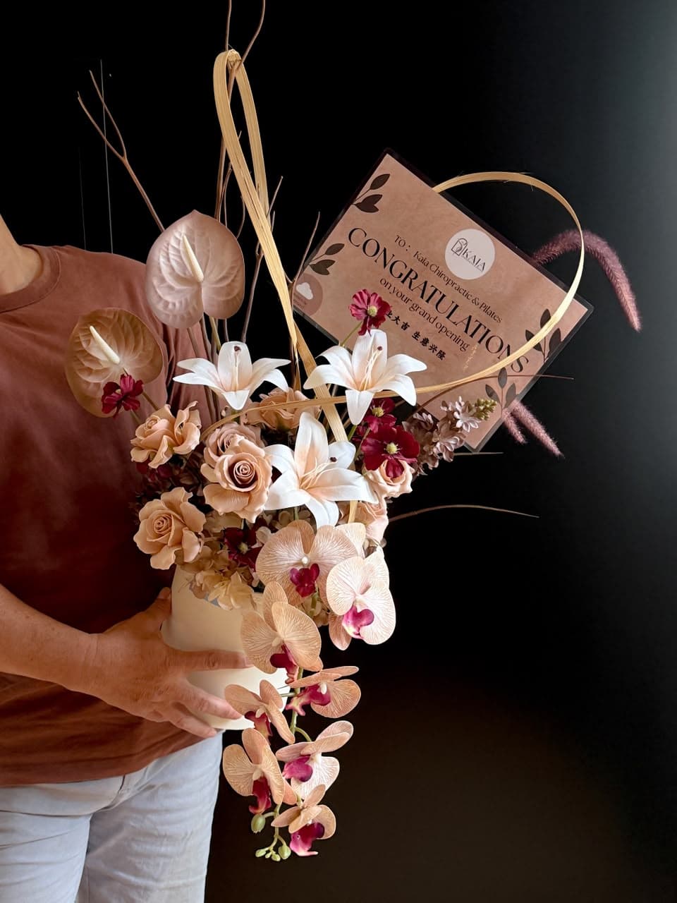 Autumn Theme Grand Opening Countertop Flower