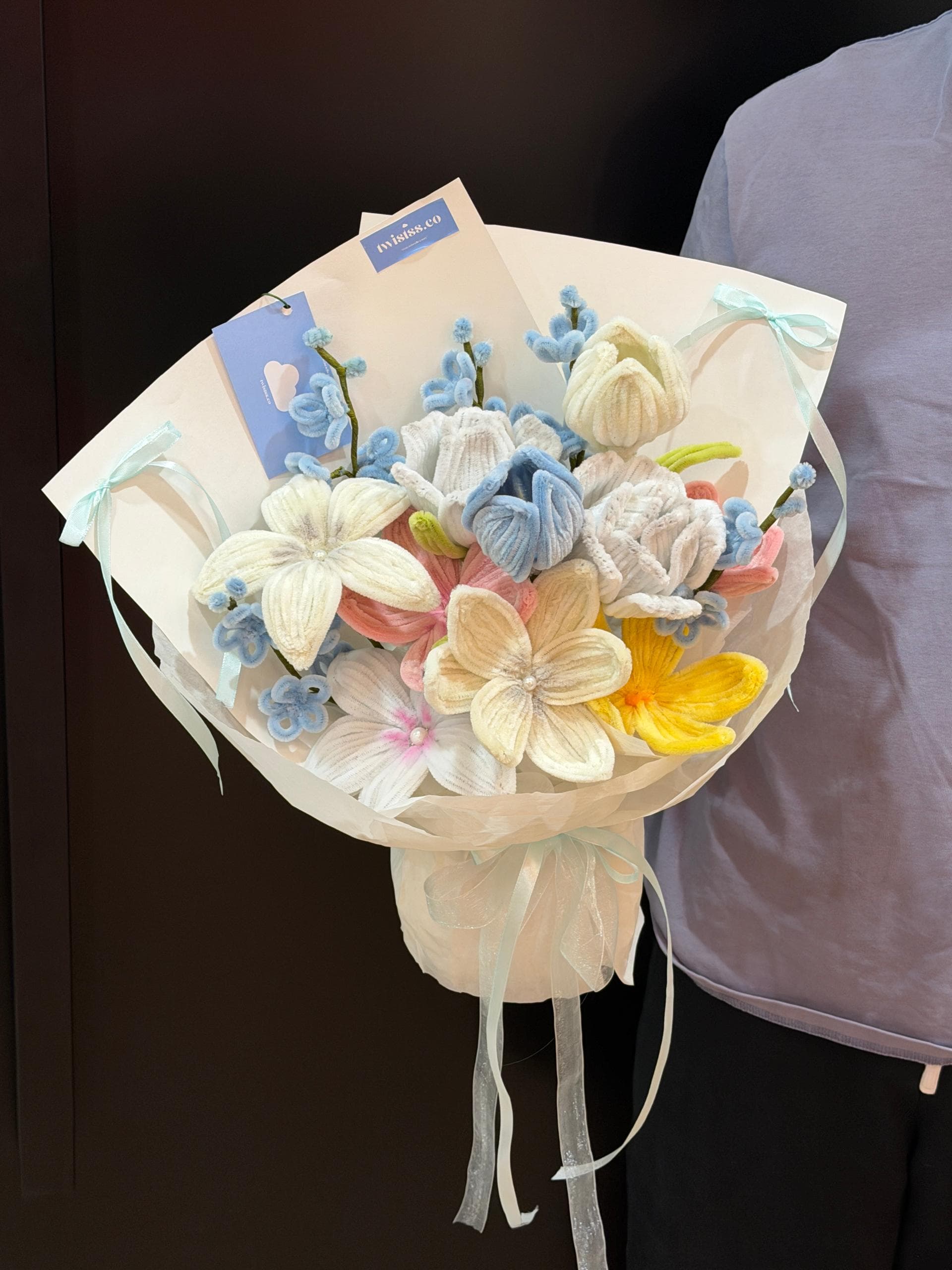 Soft Core Skies Chenille Stem Flower Bouquet