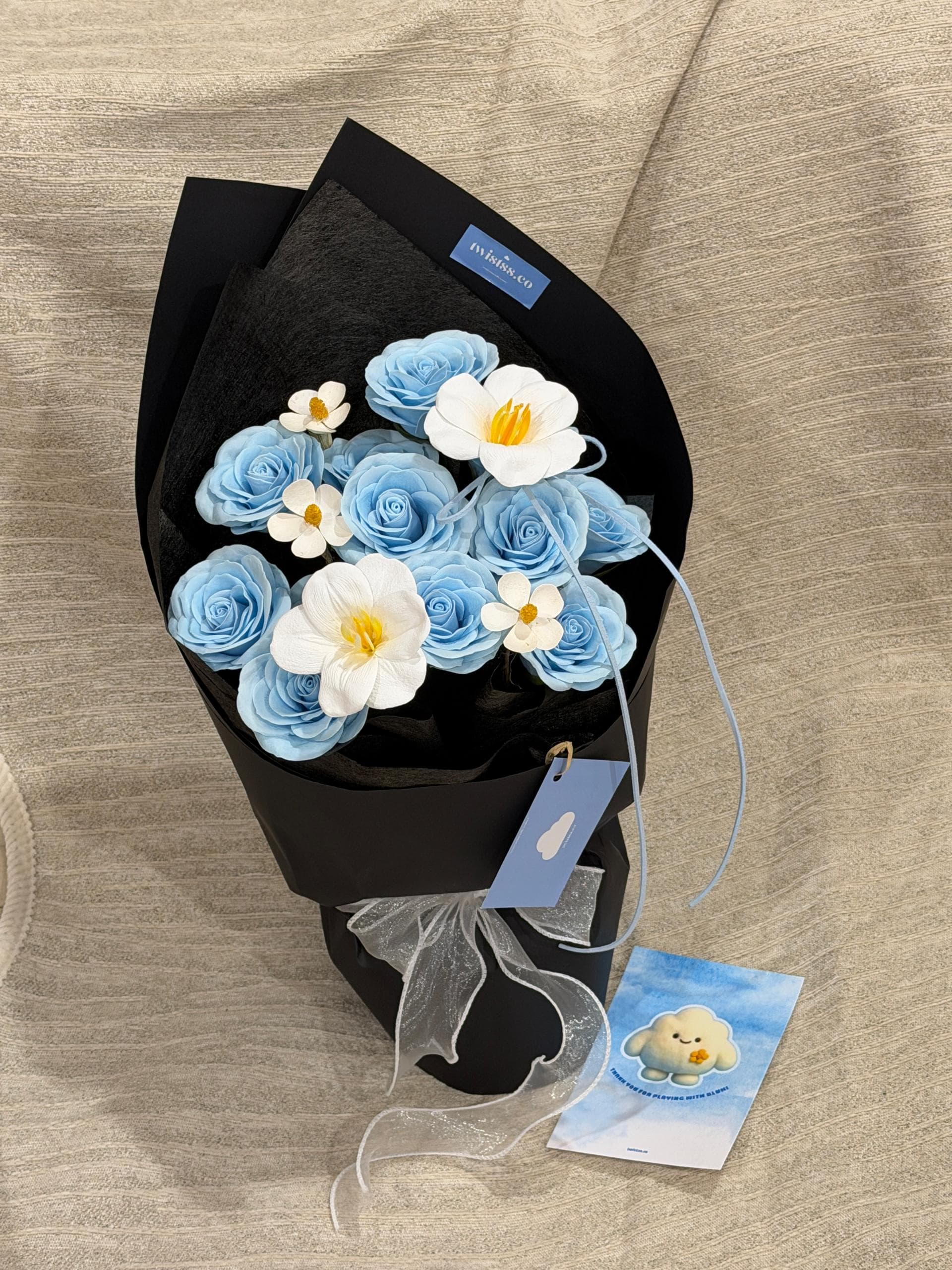 Black Cute Jasmine Soap Flower Bouquet