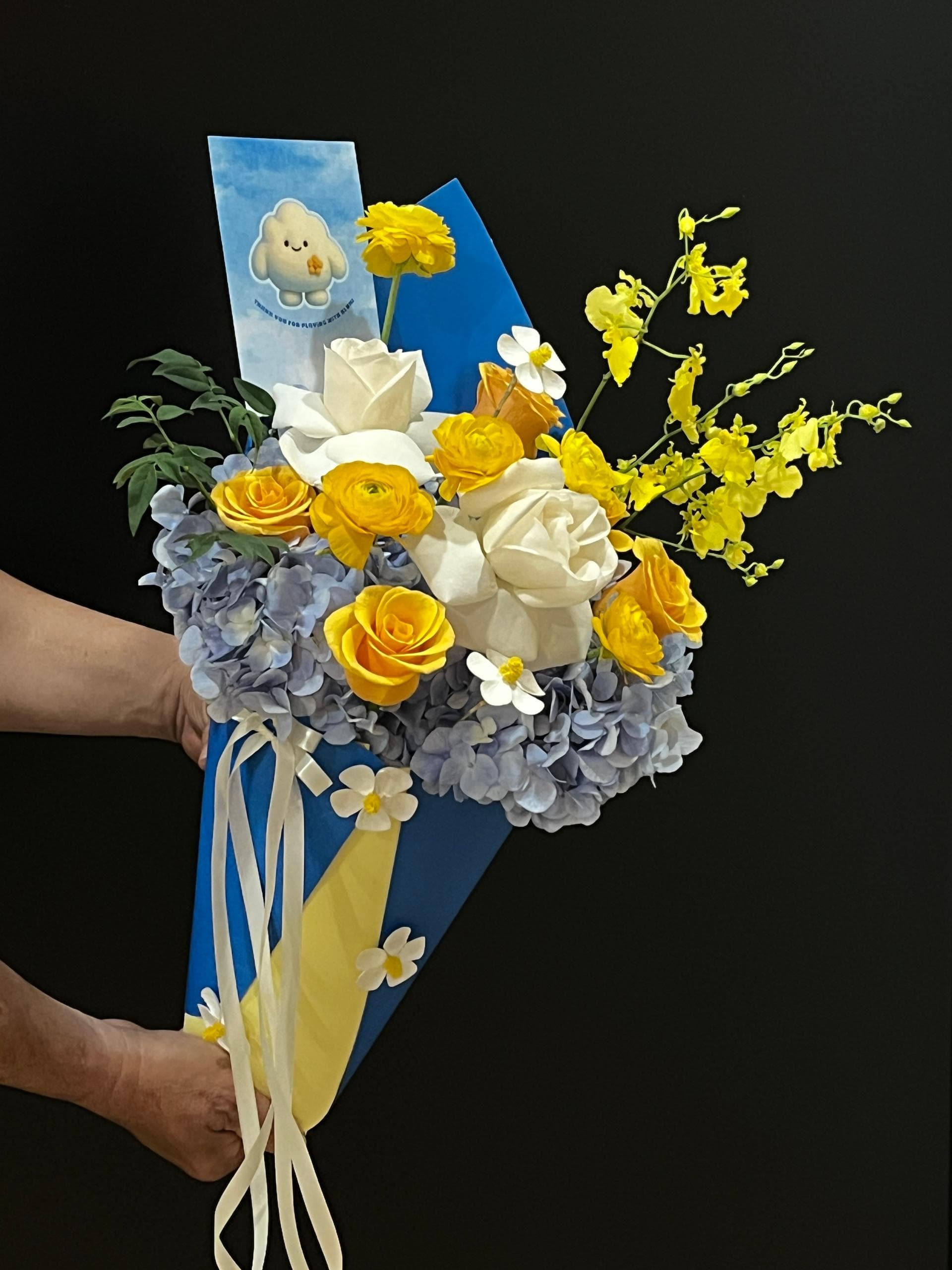 Blue Ice Cream Cone Bouquet