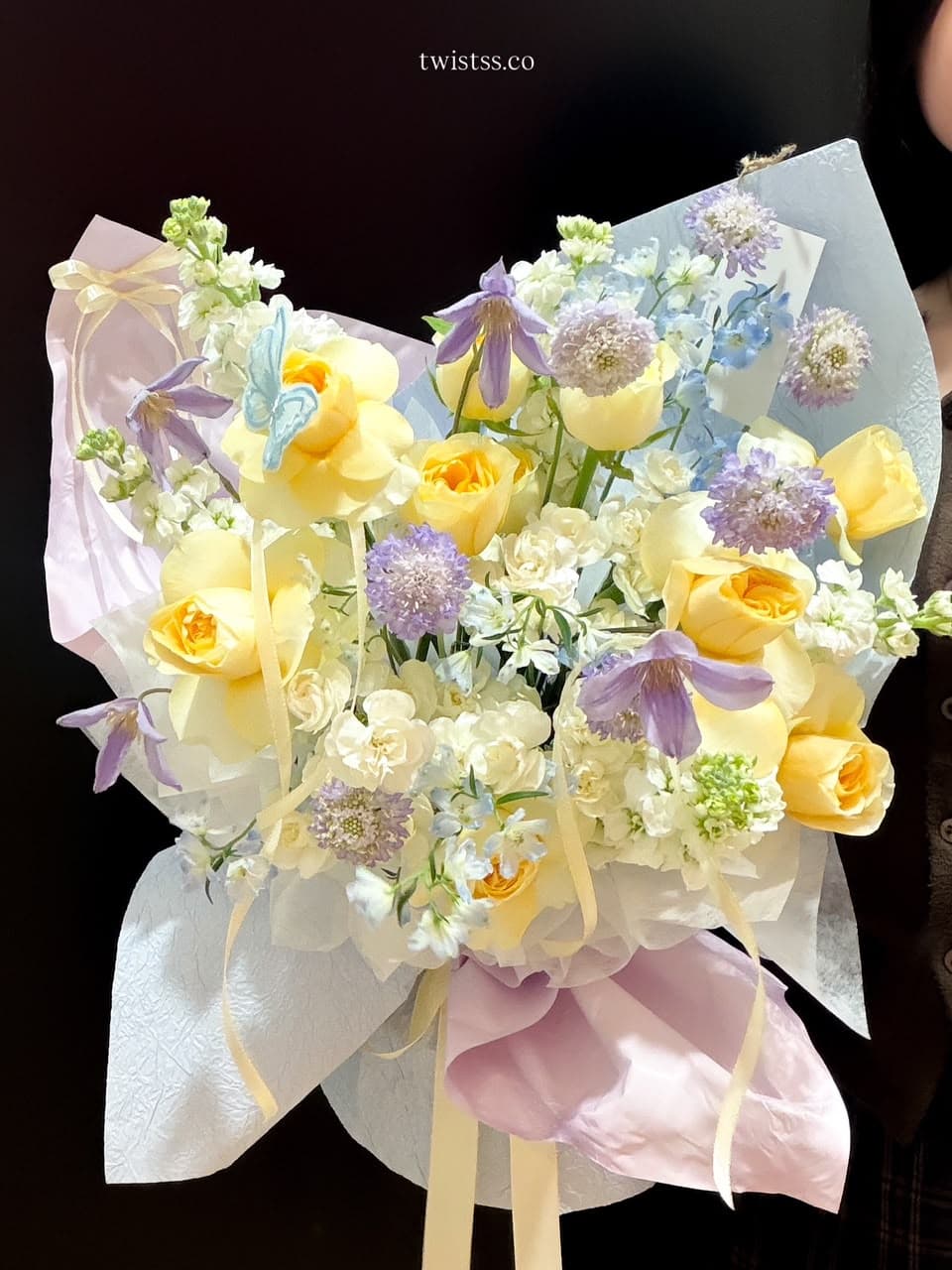 Purple Butterfly Flower Bouquet